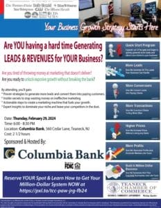 BGSICoaching - Profit Acceleration & Lead Generation Event - Columbia Bank, Teaneck, NJ - February 29 2024